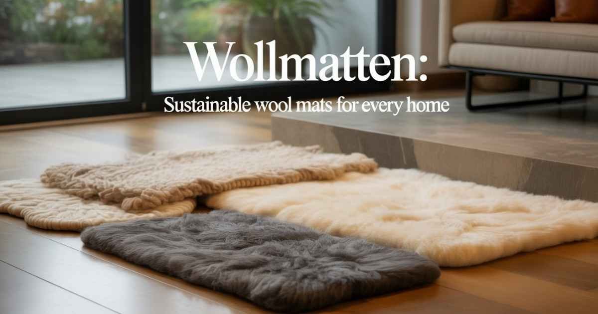 Sustainable Wollmatten wool mats for home decor.