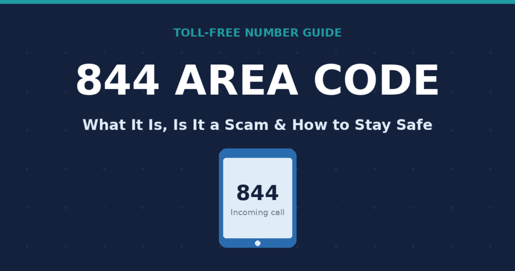 844 Area Code: Complete Guide to Toll-Free Numbers 844 area code toll-free number on a smartphone incoming call screen