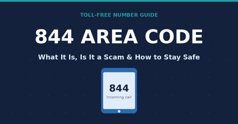 844 Area Code: Complete Guide to Toll-Free Numbers 844 area code toll-free number on a smartphone incoming call screen