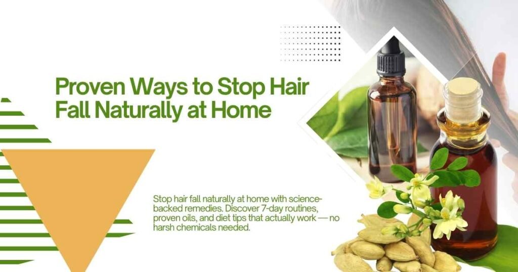 Proven Ways to Stop Hair Fall Naturally at Home Proven Ways to Stop Hair Fall Naturally at Home