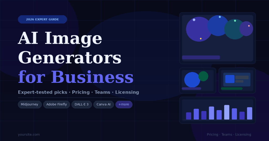 Top AI image generators for business in 2026 including Midjourney Adobe Firefly and DALL-E