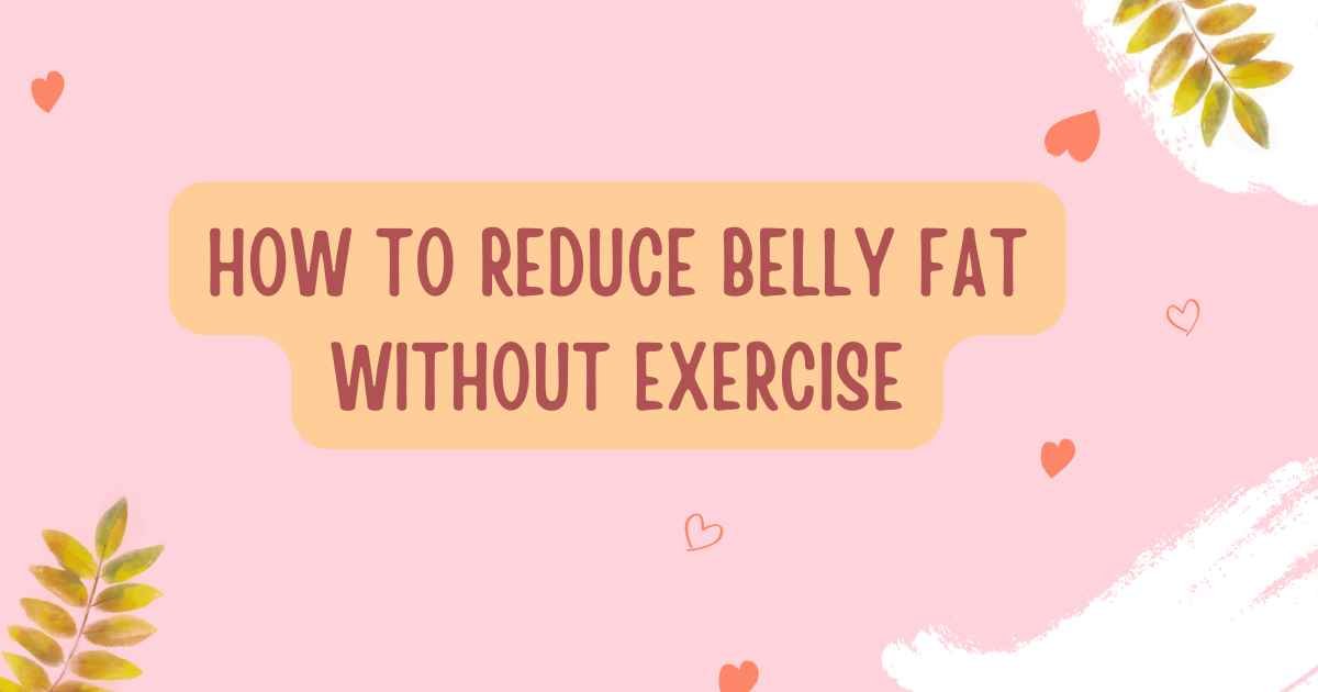How to Reduce Belly Fat Without Exercise How to Reduce Belly Fat Without Exercise